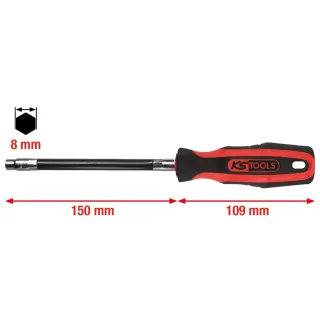 KS Tools ERGOTORQUE Stecknuss-Schraubendreher, 8mm - 911.1128