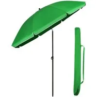 Sekey Sonnenschirm Ø 160 cm Balkonschirm Rund Strandschirm Sonnenschirm mit Schutzhülle, LxB: 160,00x160,00 cm, Neigungswinkel verstellbar, Höhe verstellbar, mit Tragetasche