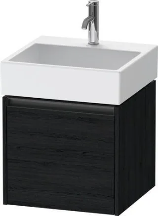 Duravit Ketho.2 Waschtischunterbau wandhängend Eiche Schwarz Matt 484x460x440 mm - K25074016160000 K25074016160000