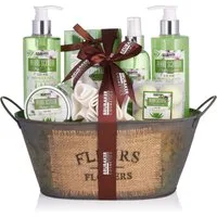 BRUBAKER Pflege-Geschenkset Dusch- und Badeset mit Aloe Vera Duft, Geschenkset für Damen, 11-tlg., Frauen Geschenk Set in Vintage Wanne, Beauty Pflegeset