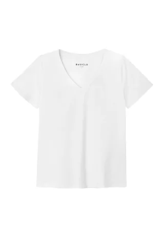 V-neck Premium T-Shirt WEISS