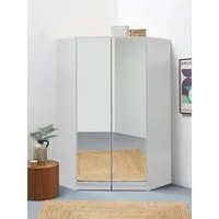 rauch Eckschrank Kleiderschrank Schrank Garderobe Wäscheschrank VANDOR voll ausgestattet, viel Stauraum, Spiegel vollflächig MADE IN GERMANY