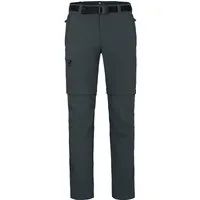 Bergson Outdoorhose BAKER ZIPP-Off Herren Wanderhose, vielseitig, pflegeleicht, Kurzgrößen, dunkel grau