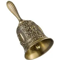 FOUORTUNATE-BEE Dekofigur Handglocke Tischglocke, Serviceglocke für Restaurant & Events, Metallglocke für Weihnachten, Hochzeit, Schule oder Abendessen