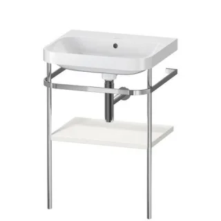 Duravit Happy D.2 Plus c-shaped Set mit Metallkonsole Nordic Weiß Seidenmatt 575x490x850 mm - HP4835 HP4835N3939