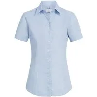 GREIFF Kurzarmbluse Greiff Corporate Bluse Damen BASIC Regular-Fit Hellblau