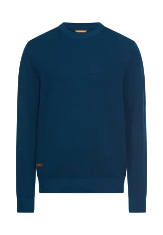 camel active - Strickpullover mit Rundhalsausschnitt lyons blue - Gr. - XXL