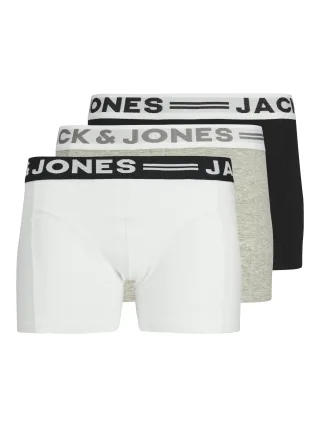 JACK&JONES - SENSE TRUNKS 3-PACK NOOS JNR Light Grey Melange - Gr. - 176