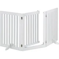 relaxdays Universalschutzgitter Weißes Absperrgitter mit Tür 70 cm hoch