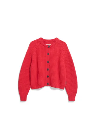 Armedangels - RIB KNIT CARDIGAN candy apple - Gr. - XS