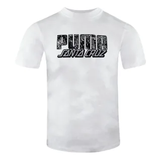 Puma x Santa Cruz Kurzarm Crew Hals Weißer Herren T-Shirt 532243 02
