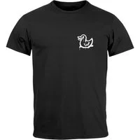 Neverless Print-Shirt Herren T-Shirt Drippy Duck Ente Graffiti Style Printshirt Fashion mit Print