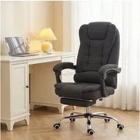 Vinsetto Schreibtischstuhl Bürostuhl mit 6 Massagepunkten, höhenverstellbarer Drehstuhl (Computerstuhl, 1 St), höhenverstellbar, Schwarz