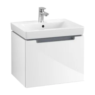 Villeroy & Boch Subway 2.0 Waschtisch-Unterschrank A68610DH 53,7x42x42,3cm, 1 Auszug, Griff chrom, glossy white