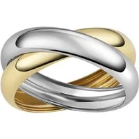 Fascination by Ellen K. Fingerring Gold 585 zweifarbig mit 2 beweglichen Ringschienen