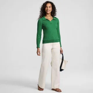 Polopullover aus Seidenmix, Damen, size: regular, Gelb, Baumwolle/Seide/Kunstseide, by Lands' End