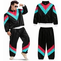 FASCHINFEVER Kostüm Overall Retro – 80er-Jahre Kostüm im klassischen Vintage-Look Fasching