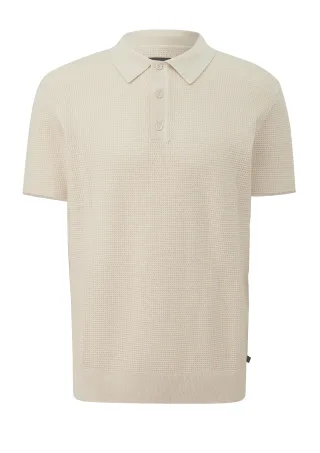 qs - Polo-Shirt beige - Gr. - XXL