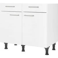 nobilia® Unterschrank "Laser", vormontiert, Breite 90 cm, Soft-Close-Funktion bei den Schubkästen, inkl. höhenverstellbare Sockelfüße