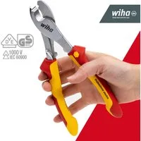 Wiha Seitenschneider (43662), Speziell für Elektroinstallation, ergonomischer Griff