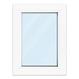 Fenster 45x60 cm, Kunststoff Profil aluplast IDEAL® 4000, Weiß, 450x600 mm, einteilig festverglast, 2-fach Verglasung, individuell konfigurieren