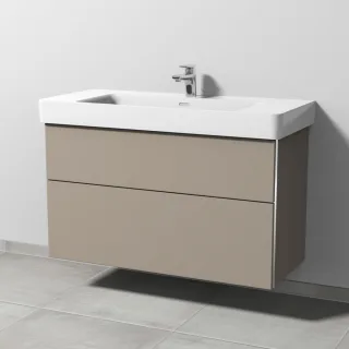 Sanipa 3way Waschtischunterbau zu Laufen Pro S Waschtisch mit 2 Auszügen, Sandgrau-Matt BS77067