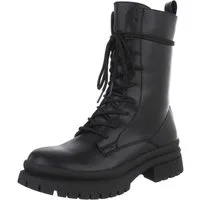 Ital-Design Damen Schnürschuhe Freizeit Stiefelette (90482761) Blockabsatz Plateaustiefeletten in Schwarz