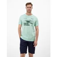LERROS T-Shirt T-Shirt mit O-Neck und Frontprint