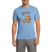 Spreadshirt T-Shirt Zieh Nicht So, Faultier Und Schnecke Humor Männer T-Shirt (1-tlg)