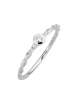 Lyomi Ring 585/- Weißgold 1 synth. Diam. 0,04ct.