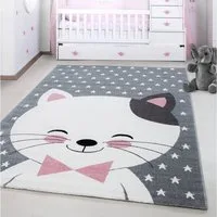 Ayyildiz Teppiche Kinderteppich Kids 550, auch in rund erhältlich, rechteckig, Höhe: 12 mm, auch in rund, Tiermotiv, Kurzflor