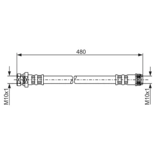 Bosch Bremsschlauch hinten links Opel Movano