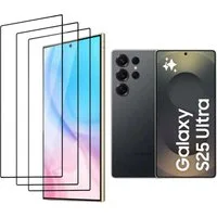 CLM-Tech Displayschutzglas 3x Schutzfolie für Samsung Galaxy S25 ULTRA Panzerfolie kristallklar für Samsung Galaxy S25 Ultra, Panzerglas Folie - Anti-Fingerabdruck und kratzfest -, 3 Stück, Kristallklar