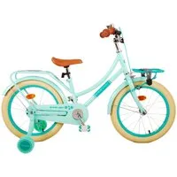 Volare Kinderfahrrad 18 Zoll Kinder Mädchen Hollandfahrrad Holland Fahrrad Rad Bike 21777, 1 Gang, Rücktrittbremse, Gepäckträger, Stützräder, Frontträger, Seitenständer