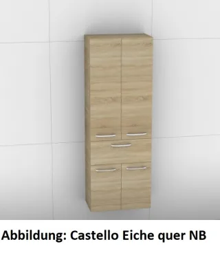 Artiqua 400 Hochschrank, Eiche Weiß quer NB, 400-HTL-1-60-7185-440 400-HTL-1-60-7185-440
