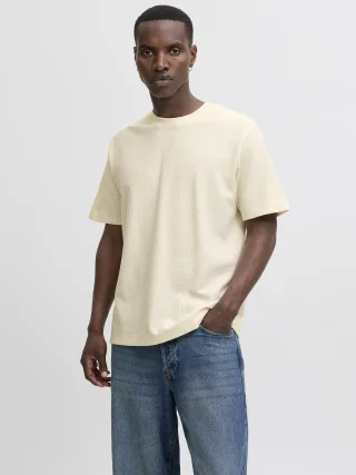 JACK&JONES - JJEAUSTIN TEE SS NOOS Antique White - Gr. - L