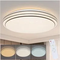 ZMH LED Deckenleuchte Wohnzimmer Ø18/27 Modern Küchenlampe Flur Schlafzimmer, Augenschutz, Einfache Installtion, LED fest integriert, Dimmbar, Warmweiß-Neutralweiß-Kaltweiß