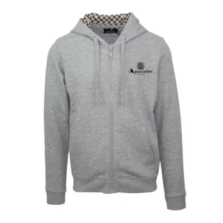 Aquascutum - "Active" Hoodie mit durchgehendem Reißverschluss für Herren (Grau)