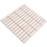 Mosani Mosaikfliesen Mosaik Fliese Keramik Steinoptik hellbeige Fliesenspiegel
