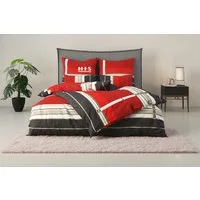 OTTO home Bettwäsche Golfi in Gr. 135x200 oder 155x220 cm, Linon, 2 teilig, sportliche Streifen Bettwäsche aus Baumwolle, Marke H.I.S by OTTO home