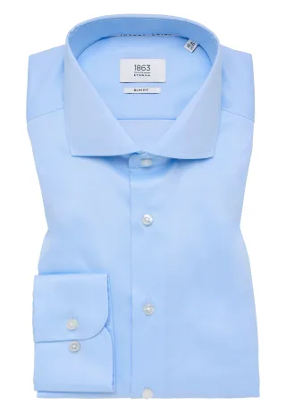 ETERNA - Luxury Shirt Twill Langarm hellblau - Gr. - 38/Langarm - 67cm