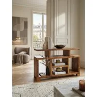 KADIMA DESIGN Kommode Sideboard Massivholz 115x76x40 cm Landhaus-Stil Anrichte Kommode (TV-Schrank Anrichte Echt-Holz mit 4 Standbeinen), Fernseh-Kommode mit Staufächern