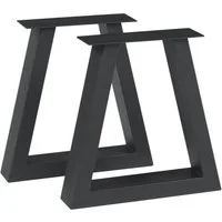 en.casa Tischgestell (2-St., 2er Set), »Greiling« Stahl 40 x 40 cm Schwarz