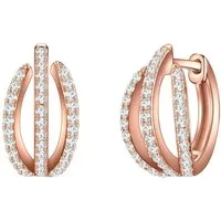 Trilani Paar Creolen roségold, mit Zirkonia