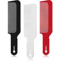 Boao Schneidekamm 3er Set Barbier Clipper Kämme für präzise Frisuren - Schwarz Weiß Rot