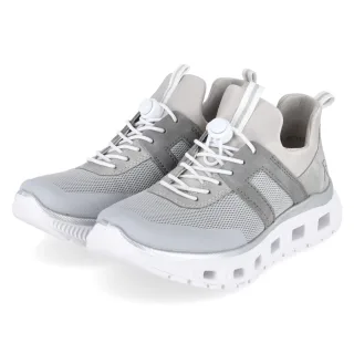 Rieker Slip-On-Sneaker - Gr. 36 - Grau - Textil & Synthetik