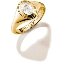 THOMAS SABO Fingerring Bold Elegance Ring mit ovalem Zirkoniastein, mit Zirkonia (synth)
