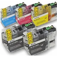 Kompatibel Brother LC-3213 XL Multipack 5-Farben (2x Schwarz, 1x Cyan, Tintenpatrone (DW)