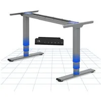 FLEXISPOT Schreibtisch Elektrisch höhenverstellbares Tischgestell (EC5 Serie) (Dual-Motor & 3-Fach-Teleskop & 4 Speicherhöhen), Antikollisionssystem, LED-Display, Max. Load: 100kg