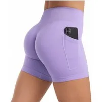Smilodox Shorts Temmy, Kurze Sport Hose mit Pocket und Kontur, breiter Bund optimaler Halt, elastisch, figurbetonend, Gym Jogging Alltag